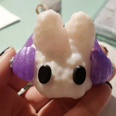 Móc khóa thỏ nghe nhạc Music Bunny - Mô hình in 3D siêu dễ thương
