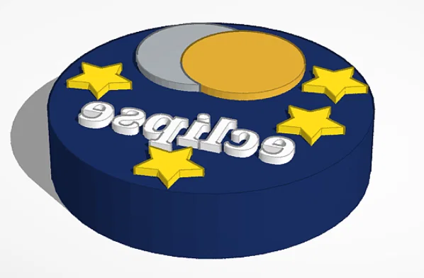 Mô hình con dấu Nhật thực (Eclipse Stamp) in 3D độc đáo - Image 1