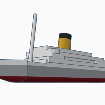 Mô hình tàu khách cổ điển MS Oranje (MS Angelina Lauro) 3D