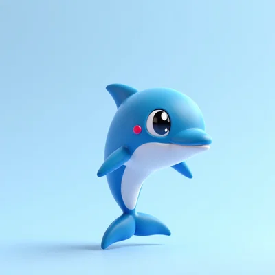 Mô hình chú cá heo Dolphin dễ thương - File in 3D trang trí đẹp mắt
