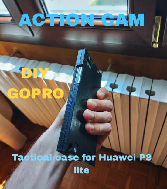 Ốp Huawei P8 Lite làm action cam kèm chân đế tháo rời - Image 1
