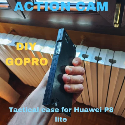 Ốp Huawei P8 Lite làm action cam kèm chân đế tháo rời