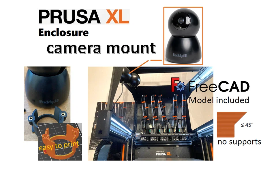 Ngàm gắn camera Buddy3D cho Prusa XL Enclosure - Image 1