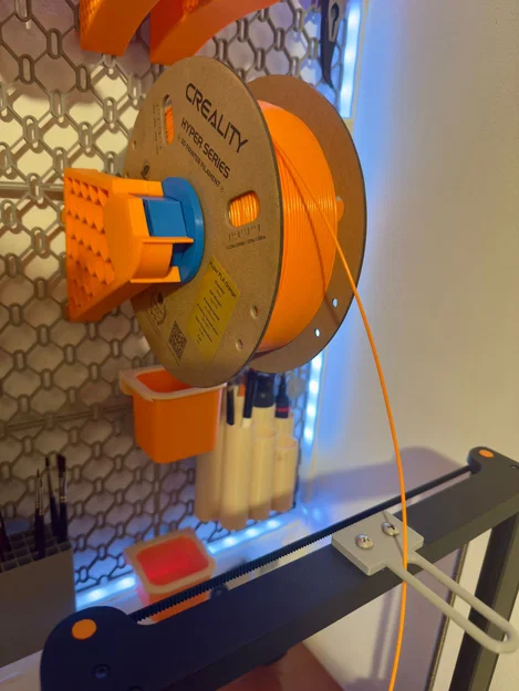 Giá đỡ cuộn Filament cho bảng Skadis (dùng vòng bi 608) - Image 1