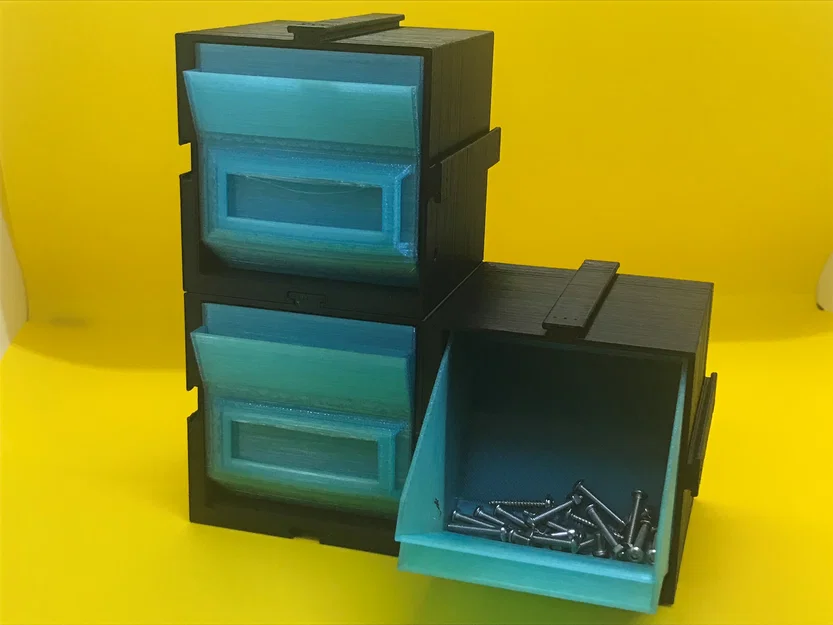 Ngăn chứa linh kiện nhỏ dạng nghiêng xếp chồng (Stackable Tilt-Out Storage Bins) - Image 1