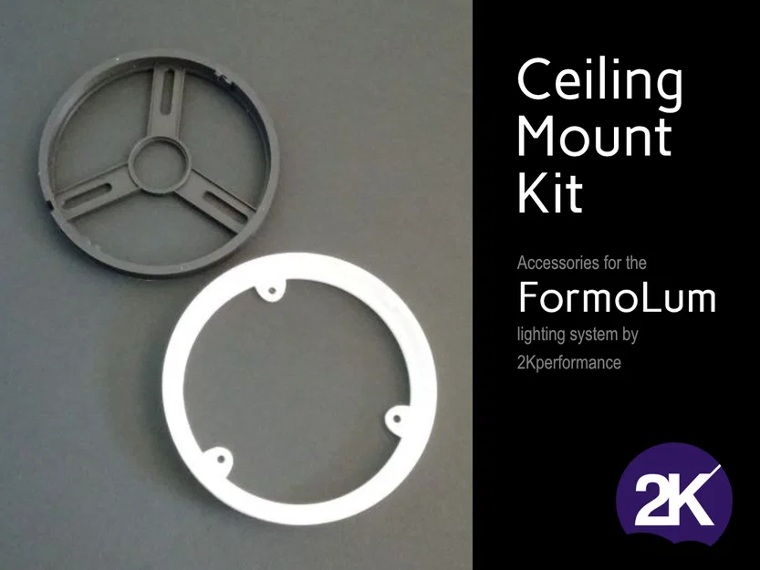 Bộ kit gắn trần cho hệ thống đèn FormoLum (Ceiling Mount Kit) - Image 1