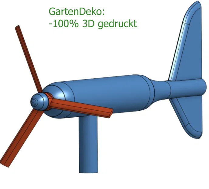 Mô hình máy bay trang trí sân vườn (Flieger) in 3D độc đáo - Image 1