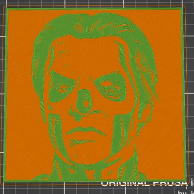 Chân dung Papa III Emeritus (Ghost) phong cách woodcut – 2 màu