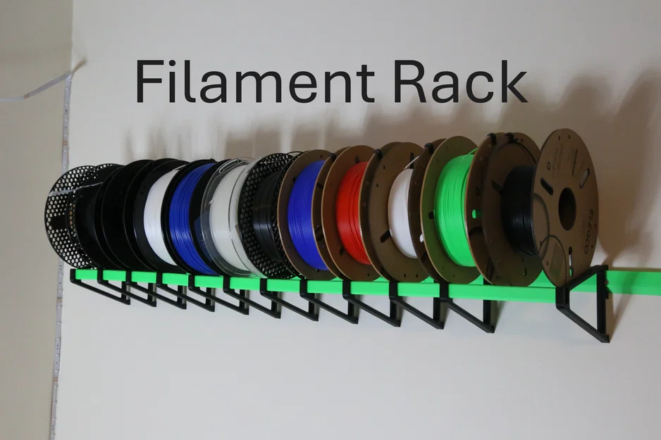 Giá treo filament gắn tường in 3D 100% (Filament Rack fully 3D-printable) - Image 1