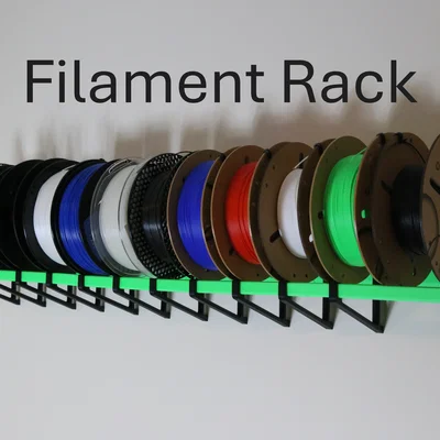 Giá treo filament gắn tường in 3D 100% (Filament Rack fully 3D-printable)