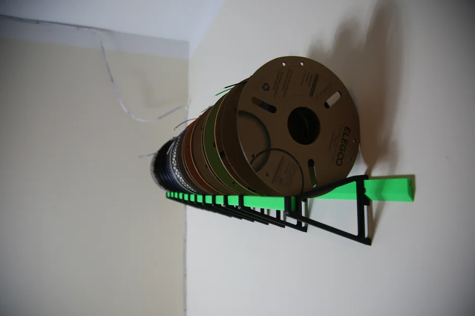 Giá treo filament gắn tường in 3D 100% (Filament Rack fully 3D-printable) - Image 3