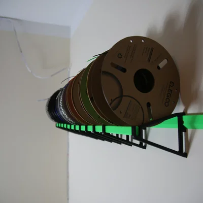Giá treo filament gắn tường in 3D 100% (Filament Rack fully 3D-printable)