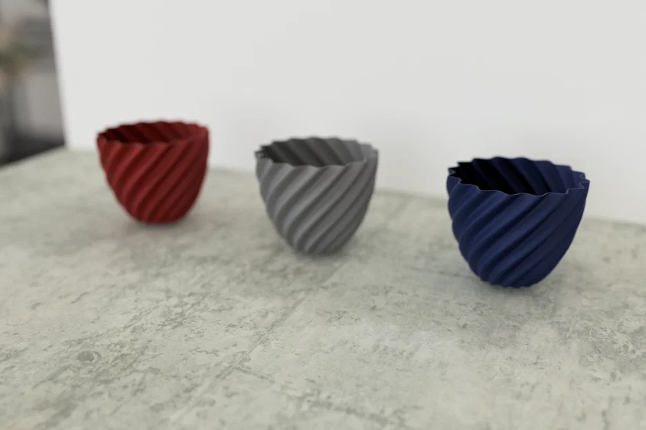 Bình hoa in 3D Elliptical Sin Vase tinh tế, dễ in cho mọi không gian - Image 2