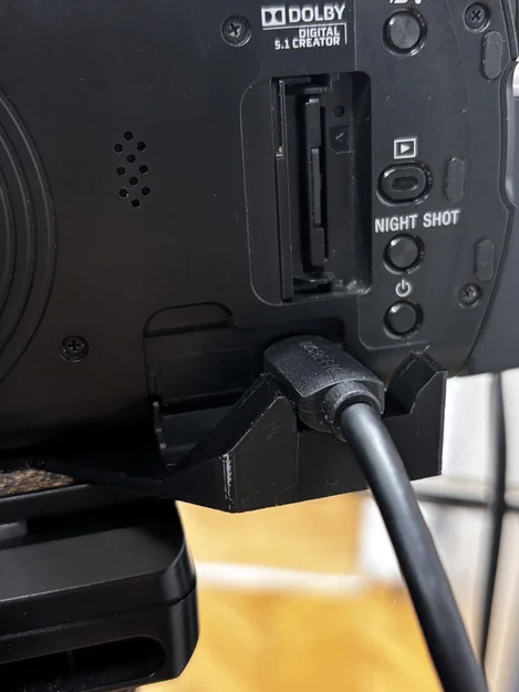 Giá đỡ cáp HDMI cho máy quay Sony AX53 - Bảo vệ cổng kết nối - Image 1
