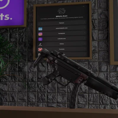 MP5 Submachine Gun – Mô hình replica in 3D (tỉ lệ 1:1)