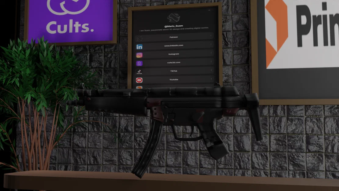 MP5 Submachine Gun – Mô hình replica in 3D (tỉ lệ 1:1) - Image 2
