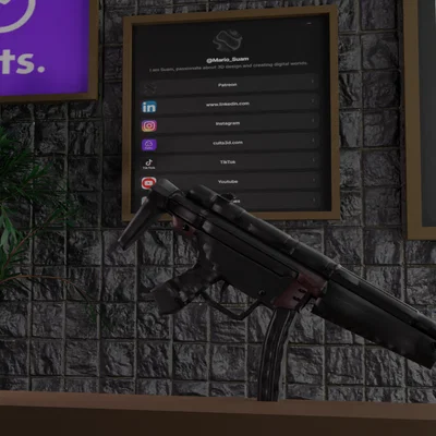 MP5 Submachine Gun – Mô hình replica in 3D (tỉ lệ 1:1)