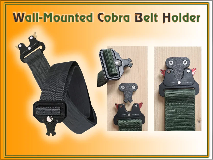 Giá treo thắt lưng Cobra gắn tường in 3D gọn gàng - Image 1