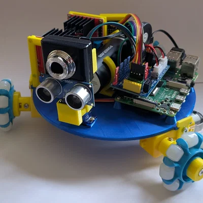 Robot 3WD RPi-flex PCB (Raspberry Pi 4)