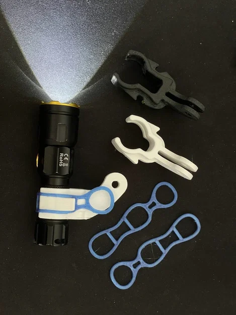 Ngàm gắn đèn LED xe đạp chuẩn GoPro (Hỗ trợ TPU fixer) - Image 3