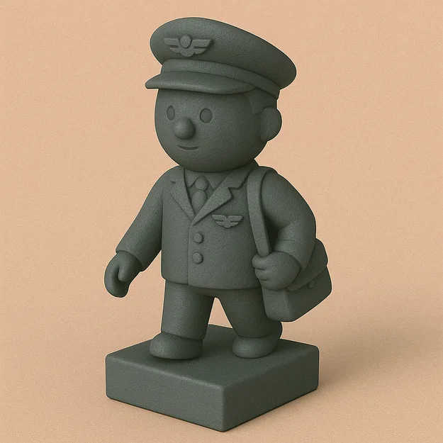 Mô hình 3D Cute lil' Pilot - Nhân vật phi công tí hon đáng yêu - Image 1