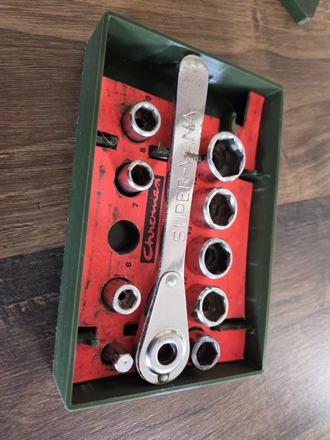 WrenchBox - Hộp đựng cờ lê và đầu khẩu thông minh in 3D - Image 1