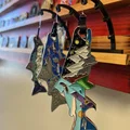 Giá treo huy hiệu cá hồi (Fishing Rod Challenge Coin Display) in 3D - Thumbnail 1