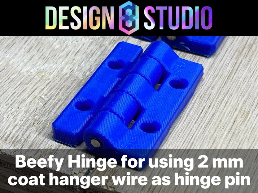 Bản lề Beefy Simple Hinge Design8Studio – dùng dây thép móc áo 2mm làm chốt - Image 1