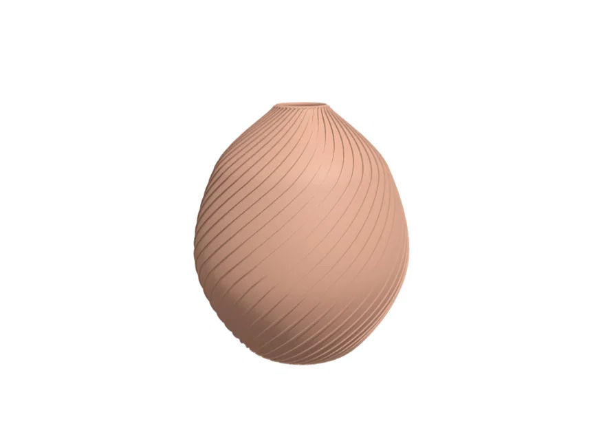 Mẫu lọ hoa trang trí 3D tinh tế với họa tiết xoắn ốc độc đáo - Image 1