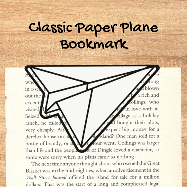 Bookmark máy bay giấy – Airplane bookmark - Paper Plane - Image 1