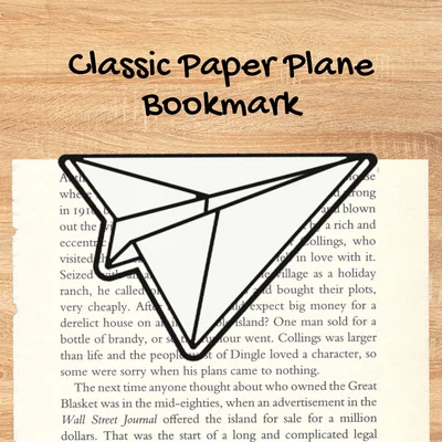Bookmark máy bay giấy – Airplane bookmark - Paper Plane