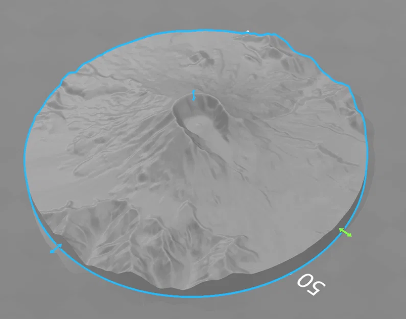 Mount St. Helens – Mô hình địa hình Topographic in 3D - Image 2