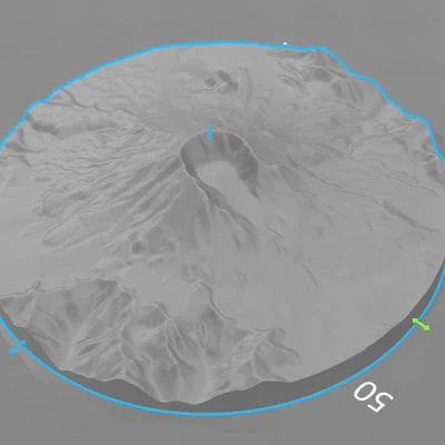 Mount St. Helens – Mô hình địa hình Topographic in 3D