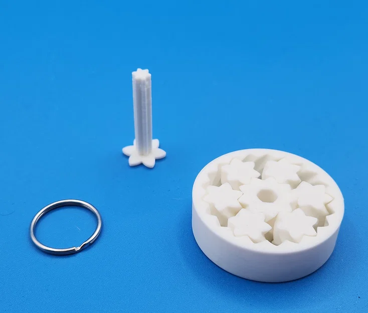 Fidget móc khóa vòng bi bánh răng (không kèm vòng keychain) - Image 3