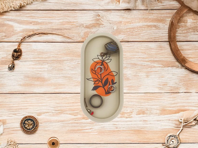 Khay hoa phong cách Boho (Boho Floral Tray) - Image 1