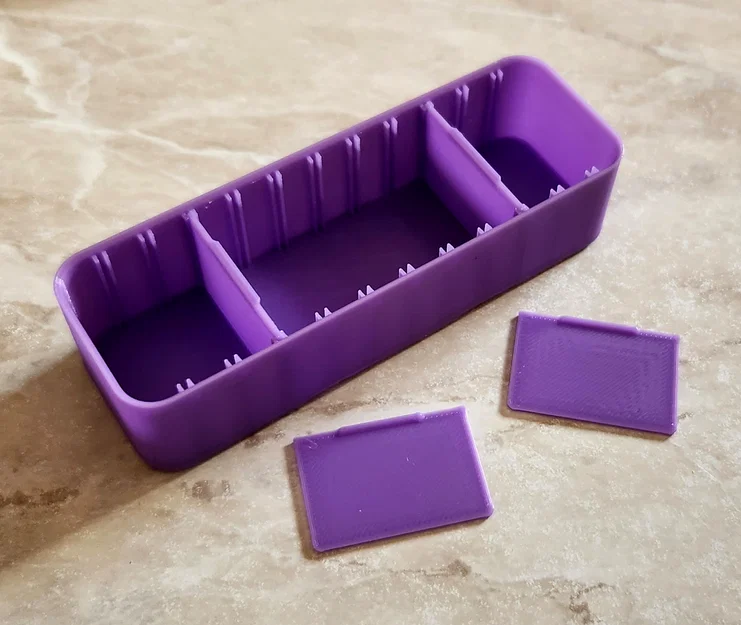 Bộ Khay Chứa Đồ Đa Năng Có Vách Ngăn (Bins with Dividers) In 3D - Image 1