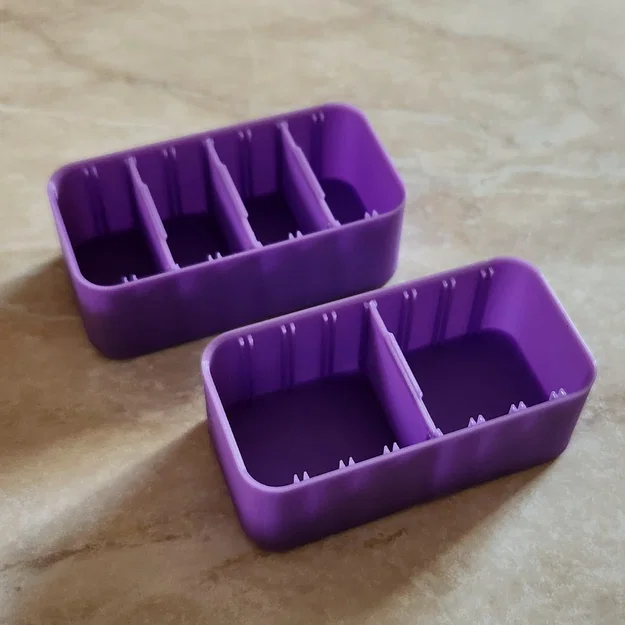 Bộ Khay Chứa Đồ Đa Năng Có Vách Ngăn (Bins with Dividers) In 3D - Image 2