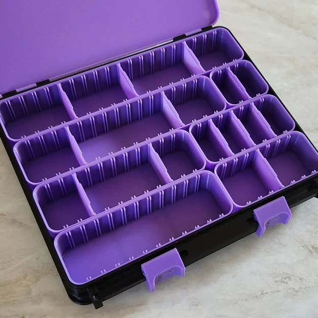 Bộ Khay Chứa Đồ Đa Năng Có Vách Ngăn (Bins with Dividers) In 3D - Image 3