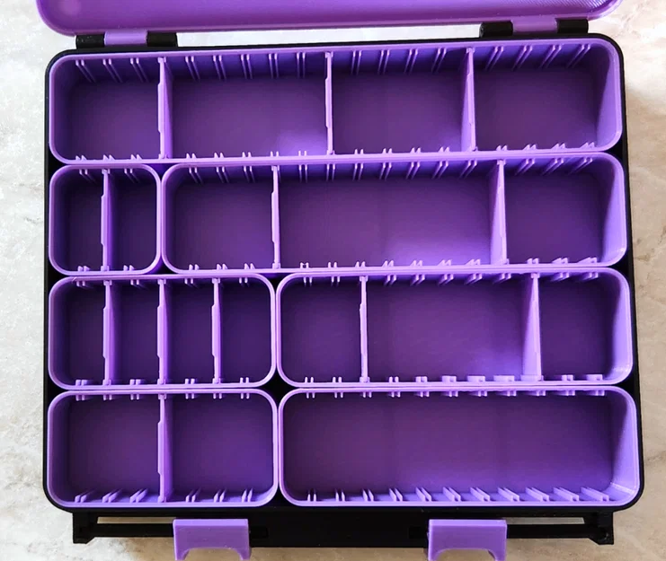 Bộ Khay Chứa Đồ Đa Năng Có Vách Ngăn (Bins with Dividers) In 3D - Image 4