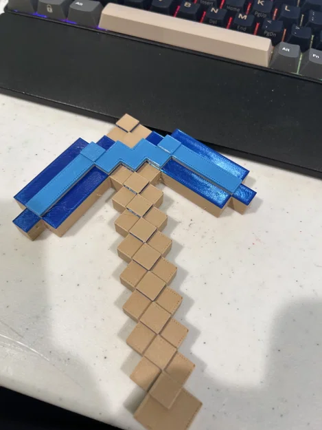 Mô hình Cúp Minecraft (Minecraft Pickaxe) trang trí 3D siêu đẹp - Image 2