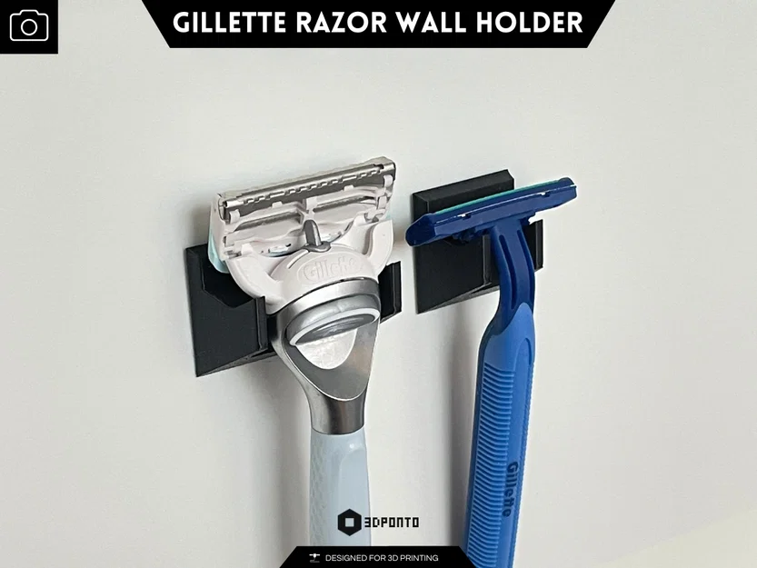 Gillette Razor Wall Holder Lite – Giá treo dao cạo gắn tường tối giản - Image 1