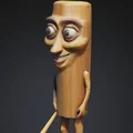 Mô hình 3D meme Tung Tung Sahur hài hước để bàn - Thumbnail 1