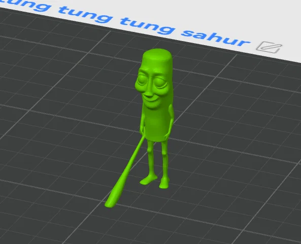 Mô hình 3D meme Tung Tung Sahur hài hước để bàn - Image 2