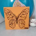 Mẫu trang trí tường hình con bướm phong cách Geometric - Thumbnail 1