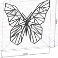 Mẫu trang trí tường hình con bướm phong cách Geometric - Thumbnail 3