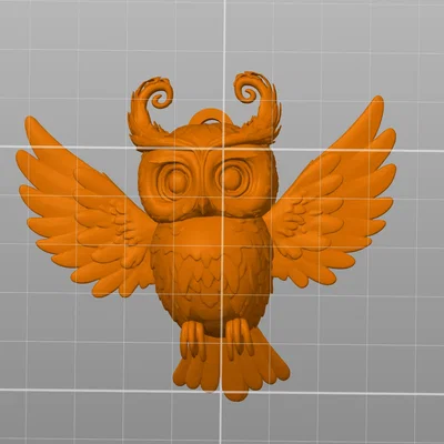 Mặt dây chuyền hình cú mèo 3D (Owl pendant) độc đáo