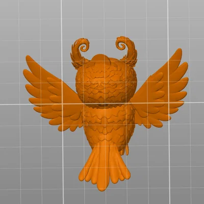 Mặt dây chuyền hình cú mèo 3D (Owl pendant) độc đáo