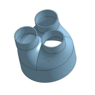 Adapter ống hút bụi 3 nhánh: 6 inch ra ba 2.5 inch