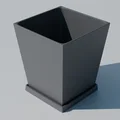 Mẫu chậu trồng cây để bàn vuông tối giản - Thiết kế in 3D đẹp - Thumbnail 1