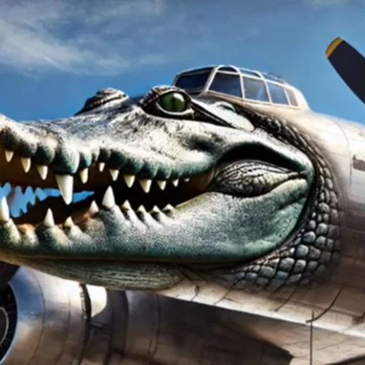 Mô hình 3D máy bay cá sấu Bombardiro Crocodilo độc đáo